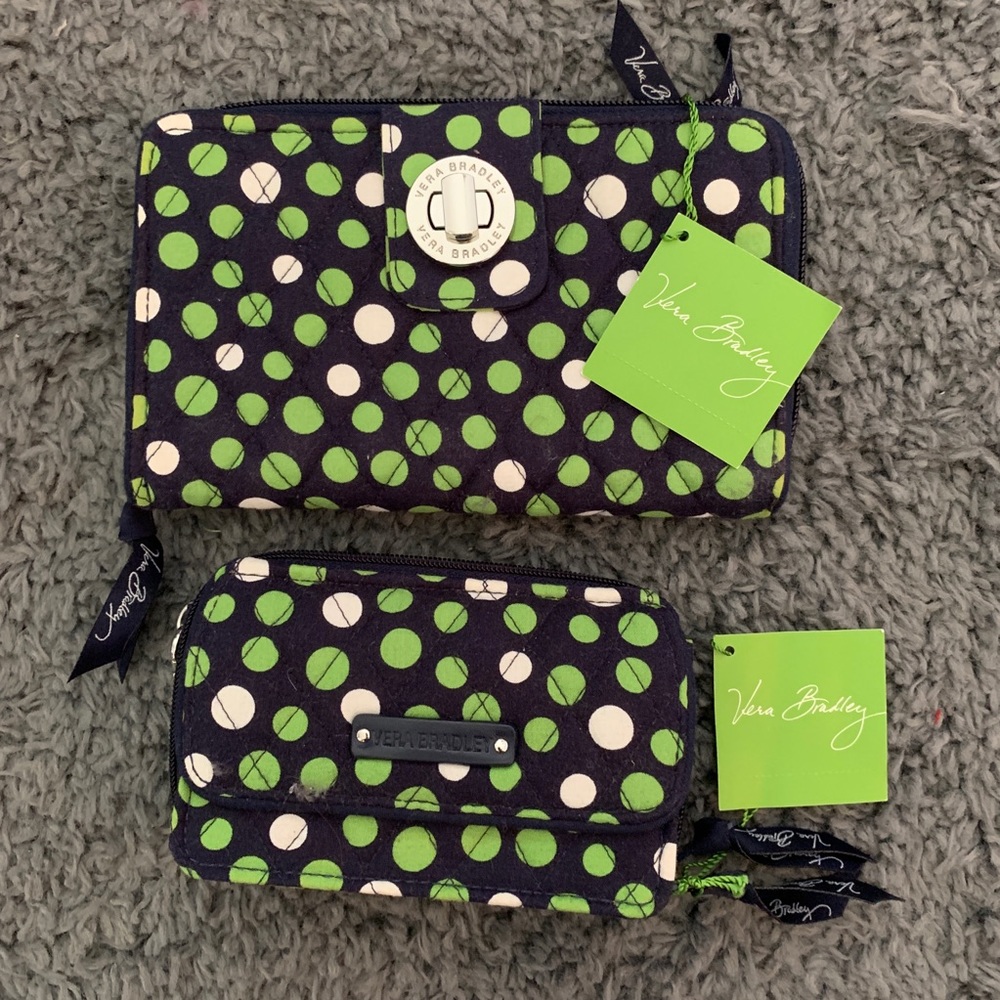 Vera Bradley Lucky Dots Wallet Set NWT